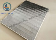 Vee Wedge Wire Mesh Grids Panel , Stainless Steel Sieve Screen 0.7mm Slot Size