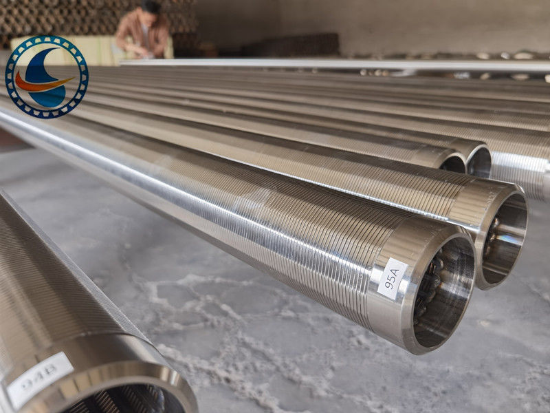 Stainless Steel 316L 0.5mm Slot Wedge Wire Oil Screen Pipe 2-7/8