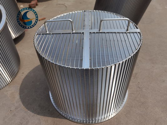 Ss304 450mm Dia Wedge Wire Mesh شاشات تصفية لمعالجة مياه الصرف الصحي