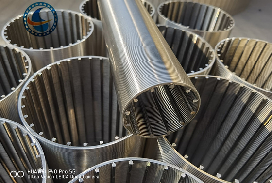 SS304 مرشح سلك إسفين OD 60mm 0.12mm فتحة فتح