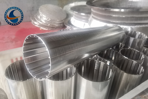SS304 OD60MM الشاشة الصفراء المستديرة من الأسلاك الساخنة لمعدات الترشيح الميكانيكية