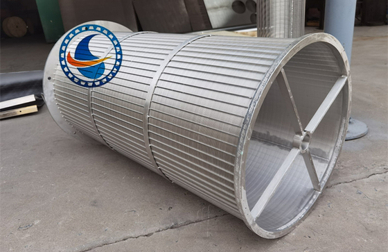 SS304 أسطوانة مرشح دوارة بشاشة سلك إسفيني 750x1100mm